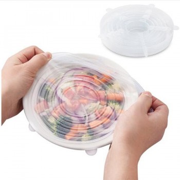 6pcs/Lot Universal Silicone Suction Lid-bowl Pan Cooking Pot Lid-silicon Stretch Lids Silicone Cover Pan Spill Lid Stopper Cover