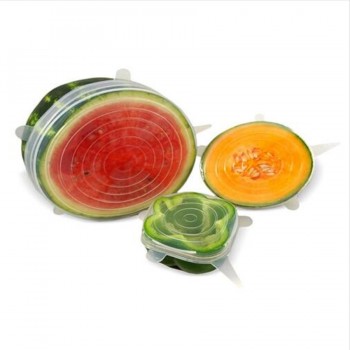 6pcs/Lot Universal Silicone Suction Lid-bowl Pan Cooking Pot Lid-silicon Stretch Lids Silicone Cover Pan Spill Lid Stopper Cover