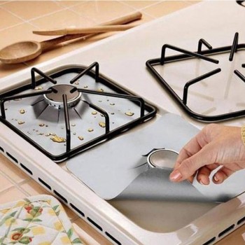 4pcs set Gas Stove Cooker Protectors Cover/Liner Clean Mat Pad Gas Burner Covers Stovetop Protector Kitchen Accessories