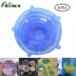 6pcs/set Net Snowflake Silicone Stretch Lids Universal Lids to Keep Food Fresh Storage Stretch Covers for Fruit,Cup,Bowl,Dish