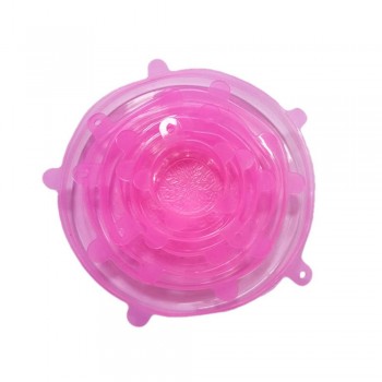 6pcs/set Net Snowflake Silicone Stretch Lids Universal Lids to Keep Food Fresh Storage Stretch Covers for Fruit,Cup,Bowl,Dish