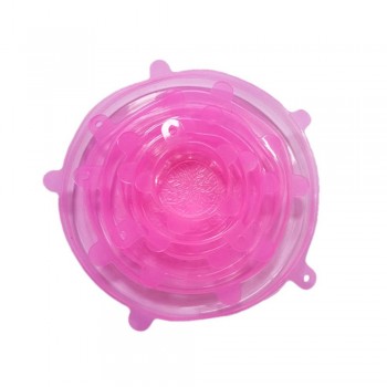6pcs/set Net Snowflake Silicone Stretch Lids Universal Lids to Keep Food Fresh Storage Stretch Covers for Fruit Cup Bowl Dish