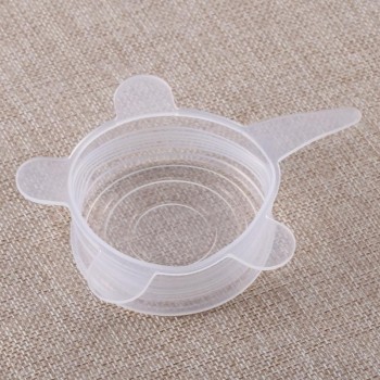 6pcs/set Silicone Stretch Lids Universal Suction Lid-bowl Pan Cooking Pot Cover Silicone Bowl Cover Pan Lids Kitchen Accessories