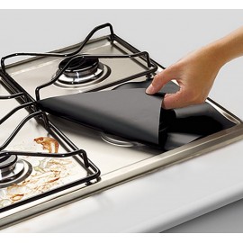 4Pcs Glass Fiber Gas Stove Protectors Reusable Gas Stove Burner Covers Kitchen Tools Mat Cooker Protectors Cover S3