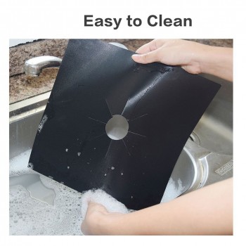4Pcs Glass Fiber Gas Stove Protectors Reusable Gas Stove Burner Covers Kitchen Tools Mat Cooker Protectors Cover S3