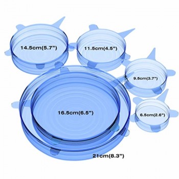 2PC/LOT Silicone Suction Lid-bowl Pan Cooking Pot Lid-silicon Stretch Lids  Spill lid Stopper Universal Food Cover