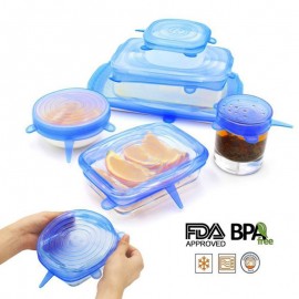 Universal Silicone Suction Lid 2PCS Easy Vacuum Seal Stretch  Sealer Bowl Can Pan Pot Caps Cover Kitchen Cookware Accessories