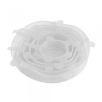 6pcs/set Silicone Stretch Lids Universal Food Wrap Bowl Pot Lid Suction Silicone Cover Pan Spill Stopper Cooking Kitchen Tools