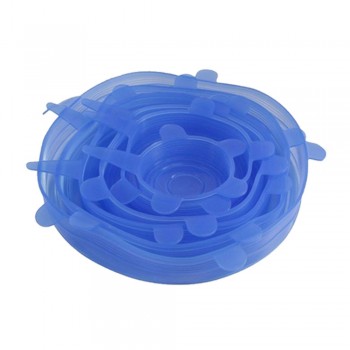 6pcs/set Silicone Stretch Lids Universal Food Wrap Bowl Pot Lid Suction Silicone Cover Pan Spill Stopper Cooking Kitchen Tools