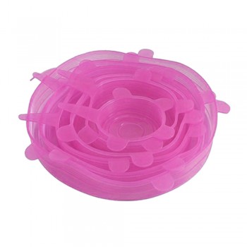 6pcs/set Silicone Stretch Lids Universal Food Wrap Bowl Pot Lid Suction Silicone Cover Pan Spill Stopper Cooking Kitchen Tools