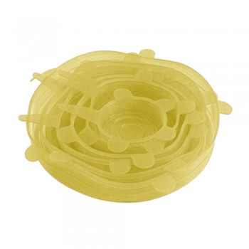 6pcs/set Silicone Stretch Lids Universal Food Wrap Bowl Pot Lid Suction Silicone Cover Pan Spill Stopper Cooking Kitchen Tools