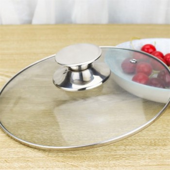 QueenTime 2Pcs/Set Replacement Pot Lid Knobs Stainless Steel Pans Cover Handle Durable Silver Wok Lids Grip Cookware Accessories