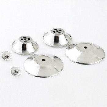QueenTime 2Pcs/Set Replacement Pot Lid Knobs Stainless Steel Pans Cover Handle Durable Silver Wok Lids Grip Cookware Accessories