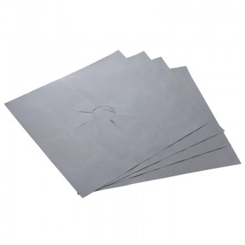 Newest 4PCS/1PCS Reusable Foil Cover Gas Stove Protector Stovetop Burner Sheeting for Kitchen Gas Stove Cooking Cleaning Mat
