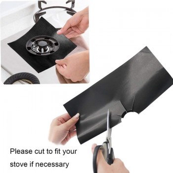 Newest 4PCS/1PCS Reusable Foil Cover Gas Stove Protector Stovetop Burner Sheeting for Kitchen Gas Stove Cooking Cleaning Mat