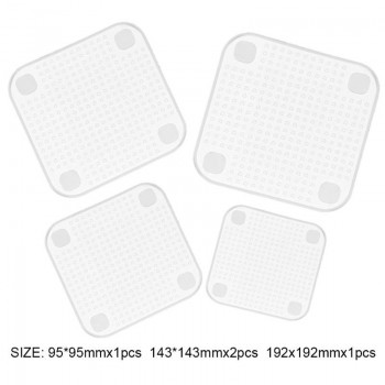 4pcs Reusable Silicone Food Fresh Keeping Stretch Wrap Seal Film Bowl Cover Home Storage and Organization Kitchen Tools 3 Sizes