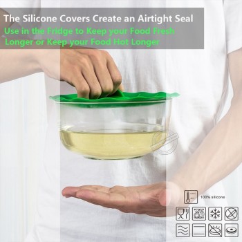 WALFOS Silicone bowl cover food saver Pot Lid Cover For Pan Flower Shape Spill Stopper Cooking Tool lid microwave cover