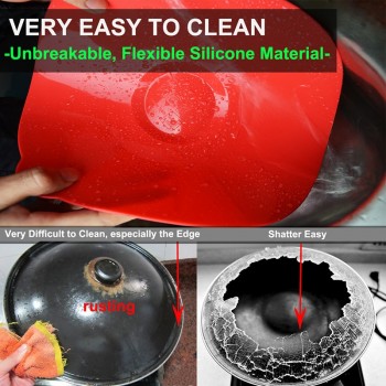WALFOS Silicone bowl cover food saver Pot Lid Cover For Pan Flower Shape Spill Stopper Cooking Tool lid microwave cover
