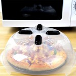 Food Splatter Guard Professional Microwave Food Anti-Sputtering Cover  With Steam Vents Magnetic Splatter Lid Heat Resistant