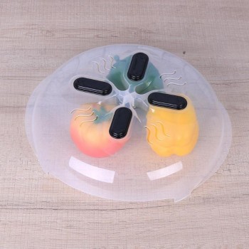 Food Splatter Guard Professional Microwave Food Anti-Sputtering Cover  With Steam Vents Magnetic Splatter Lid Heat Resistant