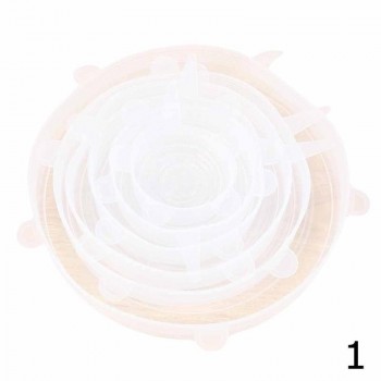 6PCS/Set Silicone Stretch Lids Universal Lid Silicone Food Wrap Bowl Pot Lid Silicone Cover Pan Cooking Kitchen Accessories