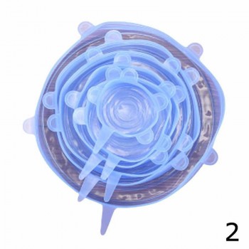 6PCS/Set Silicone Stretch Lids Universal Lid Silicone Food Wrap Bowl Pot Lid Silicone Cover Pan Cooking Kitchen Accessories