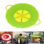 Multi-function Cooking Tools Flower Cookware Parts Green Silicone Boil Over Spill lid Stopper Oven Safe For Pot/Pan Cover 10