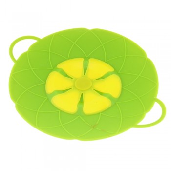 Multi-function Cooking Tools Flower Cookware Parts Green Silicone Boil Over Spill lid Stopper Oven Safe For Pot/Pan Cover 10