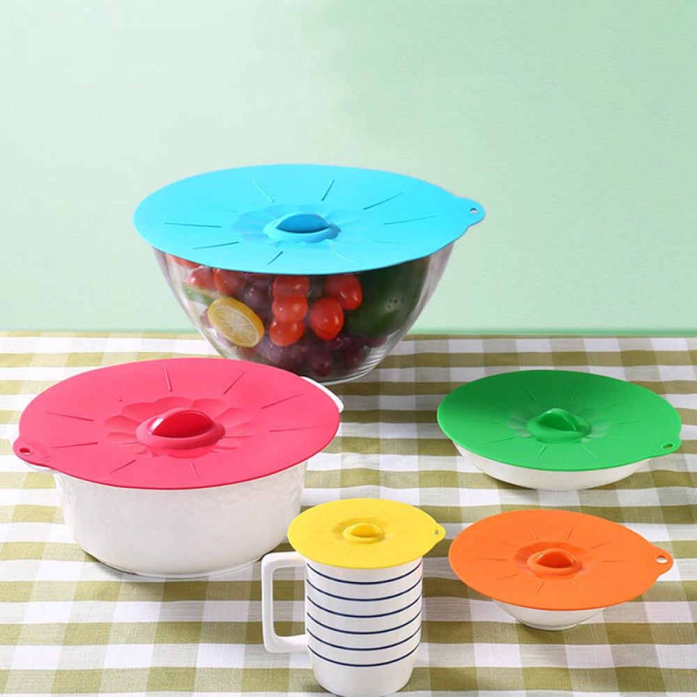 1PC Reusable Multifunction Fresh Keeping Microwave Bowl Cover Silicone Food Wrap Cooking Tools Cooking Pot Pan Lid