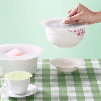 1PC Reusable Multifunction Fresh Keeping Microwave Bowl Cover Silicone Food Wrap Cooking Tools Cooking Pot Pan Lid