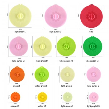1PC Reusable Multifunction Fresh Keeping Microwave Bowl Cover Silicone Food Wrap Cooking Tools Cooking Pot Pan Lid