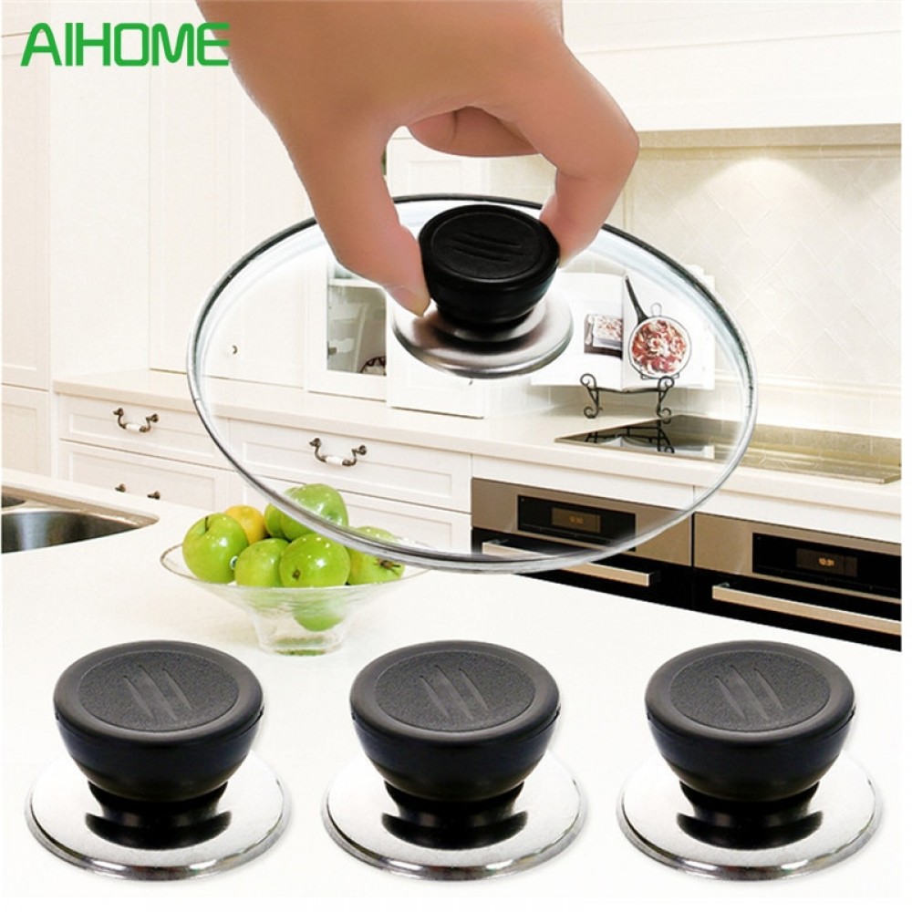 Utensil Pot Pan Lid Cover Circular Holding Knob Screw Handle Universal Kitchen Cabinet Handles Knobs Replacement Cookware