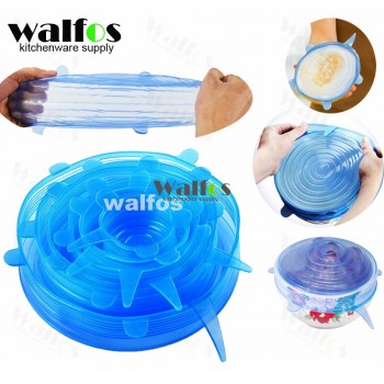 WALFOS silicone lid for can Sealed Crisper Refrigerator Plastic Food Storage Box Preservation Box Container Kitchen Supplies