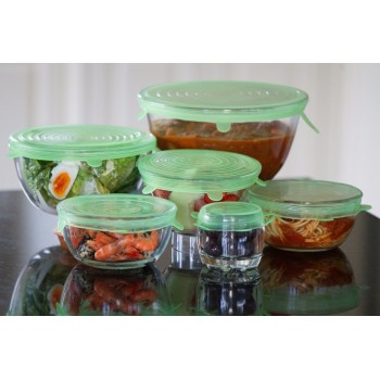 WALFOS silicone lid for can Sealed Crisper Refrigerator Plastic Food Storage Box Preservation Box Container Kitchen Supplies