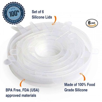 WALFOS silicone lid for can Sealed Crisper Refrigerator Plastic Food Storage Box Preservation Box Container Kitchen Supplies