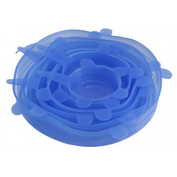 Super STRETCH Lids - Silicone Fit Lids 6-Pack - Blue