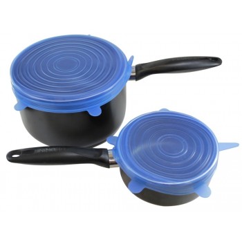 Super STRETCH Lids - Silicone Fit Lids 6-Pack - Blue