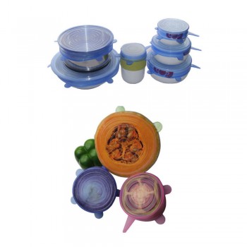 Food Grade real silicon stretch lids universal lid silicone saran food wrap-bowl pot lid-silicone cover pan kitchen tools