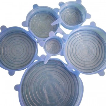 Food Grade real silicon stretch lids universal lid silicone saran food wrap-bowl pot lid-silicone cover pan kitchen tools