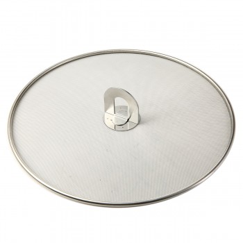 1pcs 29cm/33cm Stainless Steel Splatter Screen Mesh Pot Lid Cover Silver Oil Frying Pan Lid Cooking Tools Kitchen Accessories