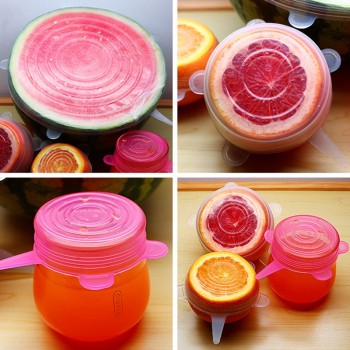 Hot Selling Silicon Stretch Lids Universal Lid Silicone Food Wrap Bowl Pot Lid Silicone Cover Pan Cooking Kitchen Accessories