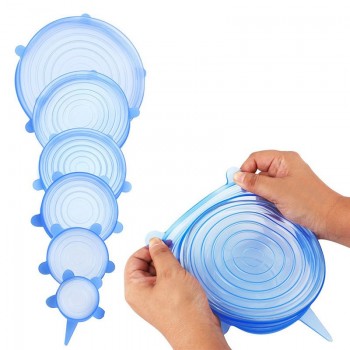 Hot Selling Silicon Stretch Lids Universal Lid Silicone Food Wrap Bowl Pot Lid Silicone Cover Pan Cooking Kitchen Accessories
