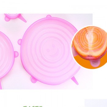 Hot Selling Silicon Stretch Lids Universal Lid Silicone Food Wrap Bowl Pot Lid Silicone Cover Pan Cooking Kitchen Accessories
