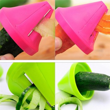 Kitchen Funnel Model Spiral Slicer Vegetable Shred Carrot Radish Cutter