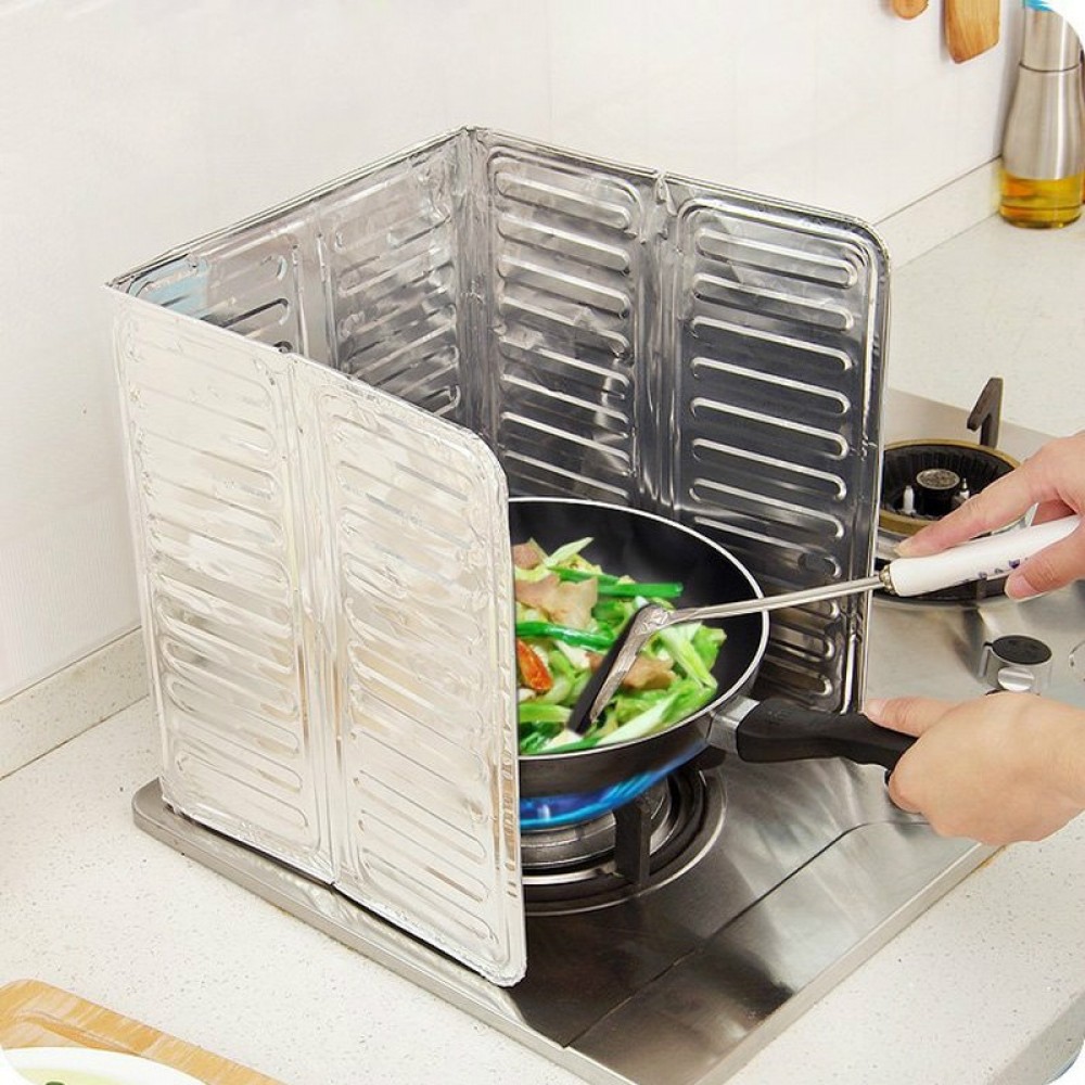 EZLIFE Foldable Gas Stove Wind Shield Baffle Oil Splash Screen Cover Anti Splatter Plates Cooker BBQ Covers Wind Shield Dropship