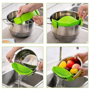 WALFOS Food Grade  Silicone Funnel Strainer Pot Pan Bowl Baking Wash Rice Colander Kitchen Accessories Gadgets cooking Tools