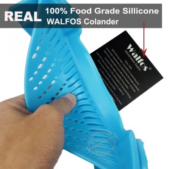 WALFOS Food Grade  Silicone Funnel Strainer Pot Pan Bowl Baking Wash Rice Colander Kitchen Accessories Gadgets cooking Tools