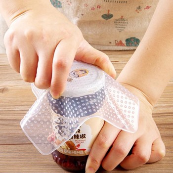 Multifunctional Food Fresh Keeping Wrap Kitchen Tools Reusable Silicone Food Wraps Seal Vacuum Cover Lid Stretch