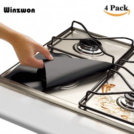 4Pcs/set Reusable Fiber Gas Stove Protector Cover Mat Pad Nonstick Anti-fouling Stove Protector Liner Cleaning Mat Kitchen Tools