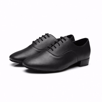 New Modern Dance Shoes Men Ballroom Tango Latin Waltz Dance Shoes Soft Bottom Shockproof Comfort Glossy and Dark Side Uppers